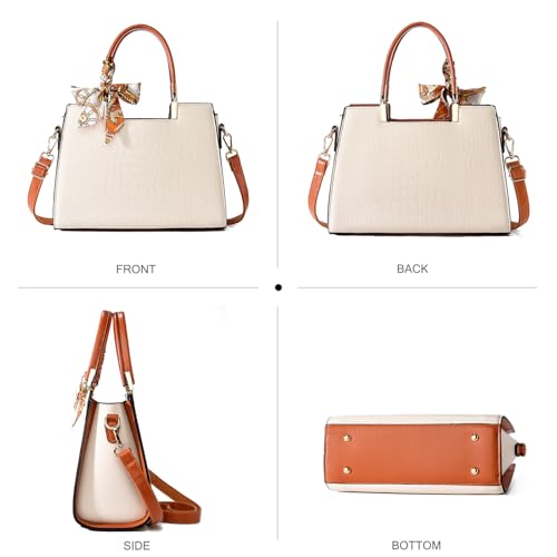 Bolso tote elegante para mujer con asa superior y cinta miniatura 4