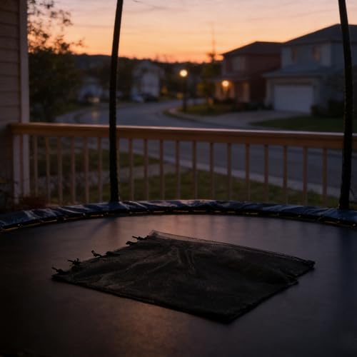 Filet de trampoline noir POPETPOP accessoires de remplacement 6 poteaux - 7