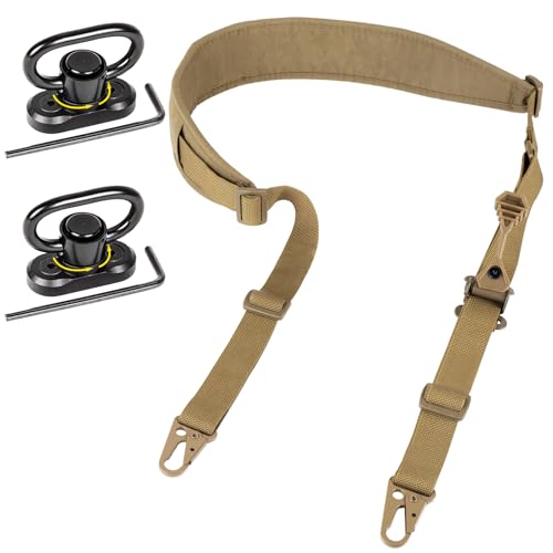 LeBared Padded 2 Point Rifle Sling, QD Swivel Gun Sling HK