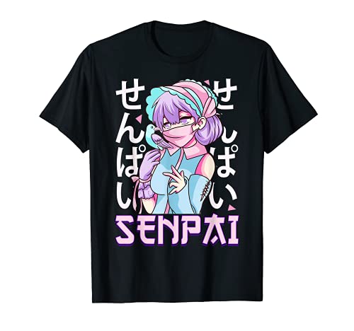 Senpai Anime Girl Japanese Cute Manga Kawaii Cosplay Camiseta