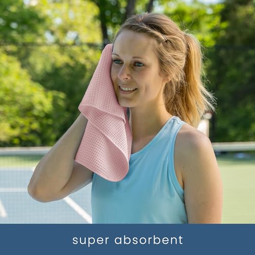 S&T INC. Microfiber Gym Towels, Yoga Towel for Home and Gym Bag, 16 Inch x 27 Inch, 6 Pack