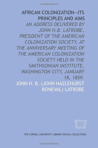 African colonization--its principles and aims