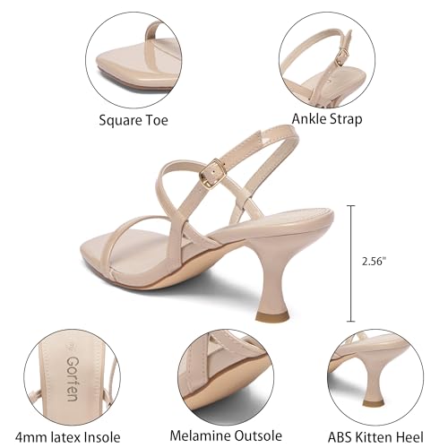 Women's Sandals Square Open Toe Strappy Kitten Heel Sandals Ankle Strap 2 Inch Heels Wedding Party Dress Shoes4