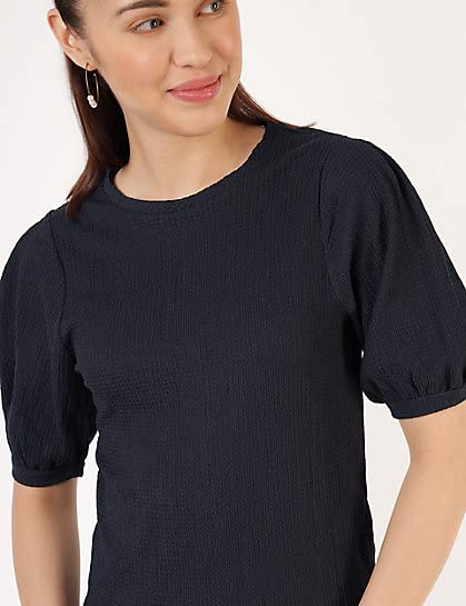 Image of Marks & Spencer Women's Regular Blouse (T43 7840K Navy 6)