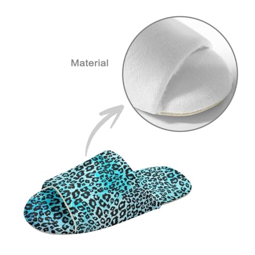 chaqlin Animal Print Open Toe House Slippers for Women Men Soft Cotton Indoor Shoes Slip On Bedroom Slippers4
