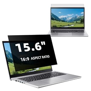 HeeYeal 15,6 inch privacyfilter voor laptop, 16:9 anti-blauw lichtfilter voor Dell/HP/Acer/Lenovo/Samsung... afneembare displaybeschermfolie (15,6 inch, 16:9)