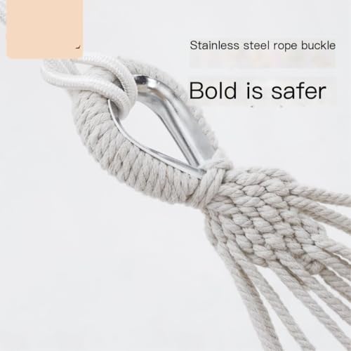 Hamac extérieur blanc taille S et balançoire suspendue double - 5