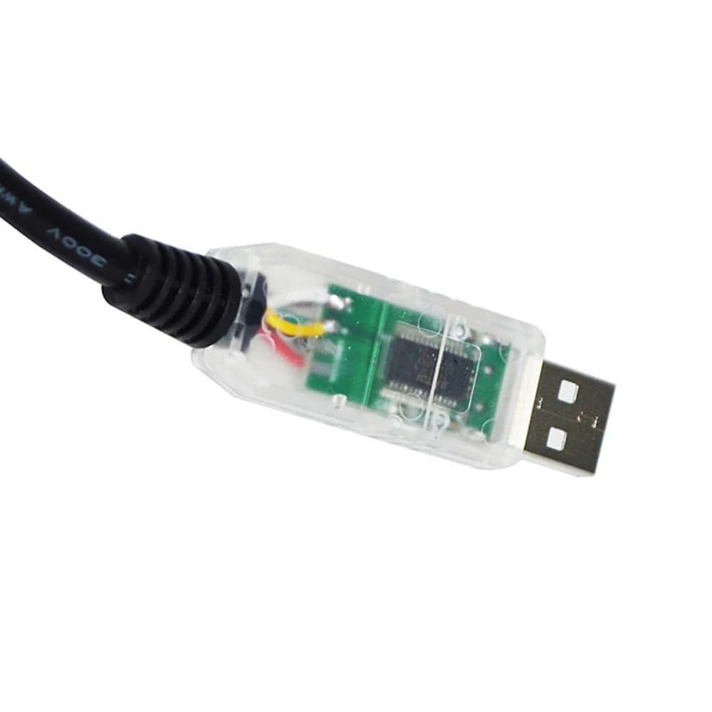 AMNOUR CHIP USB Ke RJ45 PLUG RS485 Kabel Komunikasi SERIAL Baterai Energi Surya BMS Ke PC(1.8m,CN_TRANSPARENT USB CASE)