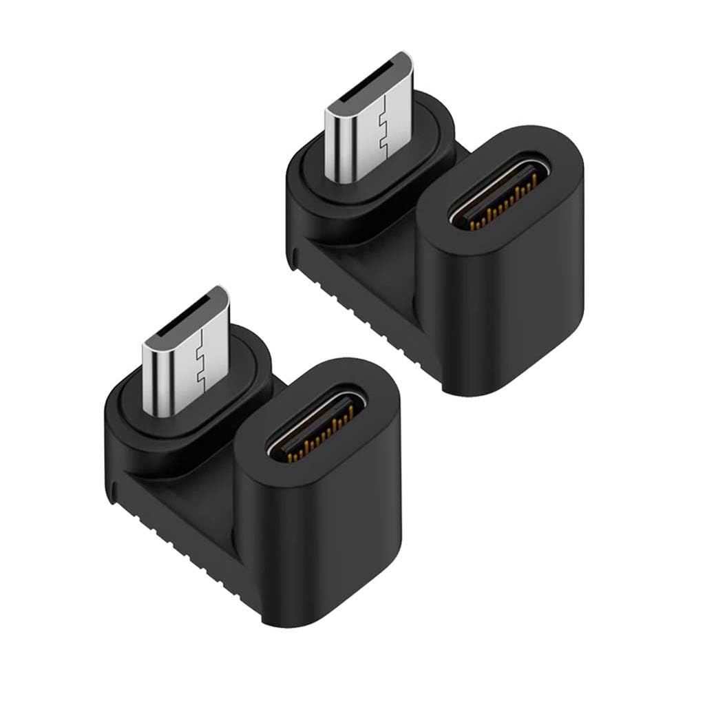TECPHILE Type C to Micro USB Adapter Converter, U-Shape 180-degree USB C Female to Micro Male Connector for Smartphones, Tablets and More, Supports 10W Charging, 480Mbps Data Transfer, 5.4mm Space-picture-38