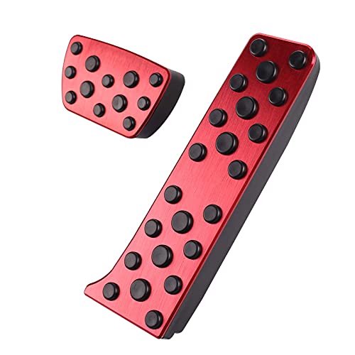 Cke For Toyota Camry Rav4 Avalon Highlander Sienna Venza Bz4X Prius Crown For Lexus Es Ls Accessories Anti-Slip Aluminium Alloy Sporty Car Auto Foot Pedal Cover Brake And Gas Pedal Pads -Red #TOP1