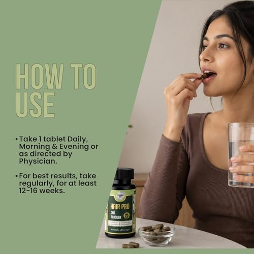 Image of Hair Pro DHT Blocker | Saw Palmetto, Beta-Sitosterol, Pygeum, Stinging Nettle, Green Tea, Pine Bark, Rosemay & Pumpkin Seed | 60 Tabs