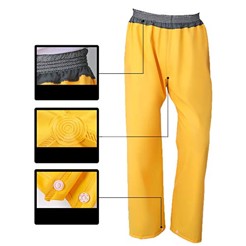 Chaqueta impermeable para hombre talla Large color amarillo miniatura 4