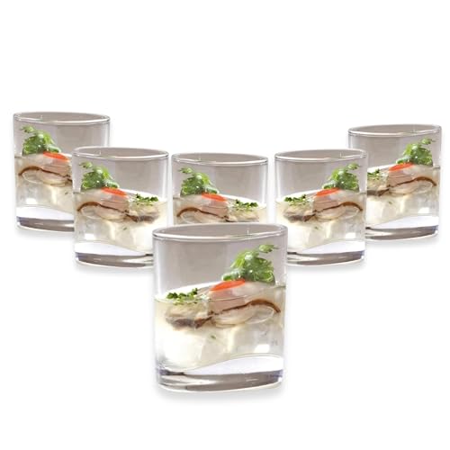 Lebrun Couverts – Ellipse Verrine - Boite De 6 Verrines – 9 cl – Verrines Ovale En Verre Pour Les Dégustations et Desserts