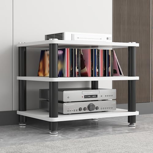 Soporte para Impresora, Soporte Resistente para Tocadiscos y gabinete de Audio, Torre de Almacenamiento Multimedia para el hogar y el Dormitorio, Soporte para Reproductor de CD de Alta Fidel