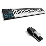 MIDI Controller Bundle | 61 Key USB MIDI Keyboard with 8 Beat Pads, Sustain Pedal and Software Suite...