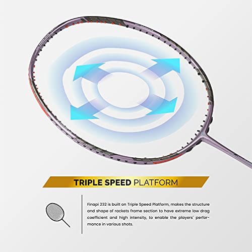 Image of Apacs Z-Ziggler (Unstrung, 38 LBS Max Tension) 6.4mm Slim Shaft | Made in Vietnam | 100% Japanese Graphite Badminton Racket with Free Full Cover | G2-4 1 /8 inches (Purple)