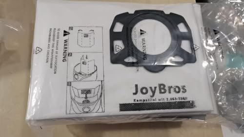 JoyBros 15 Stück Staubsaugerbeutel für Kärcher KFI 357 WD2 Plus WD3s WD 3 V-17/4/20 2.863-314.0 KWD 3V KWD1-2 SE4001 SE4002 Vliesfilterbeutel