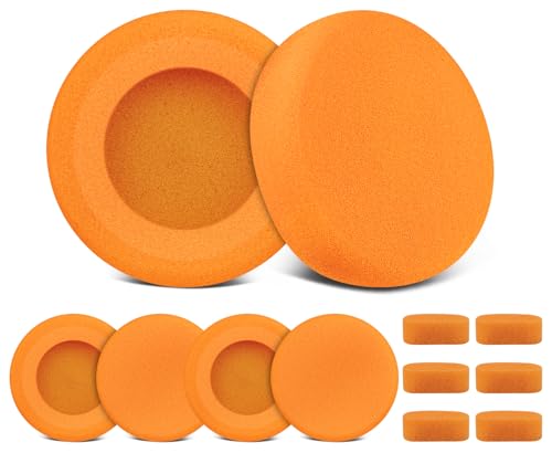 Image of SOULWIT 6 Pcs Replacement Earpads for Koss Porta Pro, KSC11, KSC17, KSC75 Headphones, Soft and Durable Sponge Ear Pads Cushions with High-Density Foam - Orange