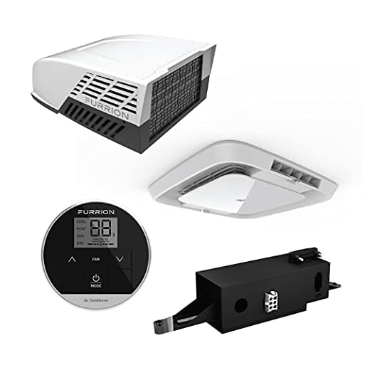 Furrion CHILL Rooftop Air Conditioner with Electric Control. Includes a 15,500 BTU Rooftop Air Conditioner (White), Air Distribution Box, Single Zone Controller & Wall Thermostat - EACELE3