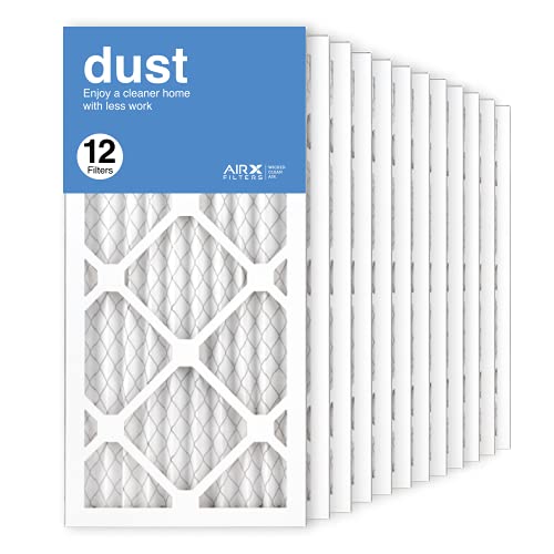 AIRx Filters 10x20x1 Furnace Filter MERV 8 Pleated Replacement HVAC AC Air Filter, Dust, Easy Installation, Contaminant Reducing,12-Pack
