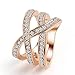 Produktbild WZYMNJZ Mode Ringe Für Frauen Doppel Kreuz X Form Exquisite Ring Zirkonia Micro Gepflasterte Silber Farbe Schmuck Hochzeit Zubehör Geschenk