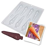  BWB 413 Molde Zanahoria para chocolate caliente Forma Simples de 7 Cavidades de 15g Material Plástico PET Transparente Tridimensional Bombones Accesorios y utensilios de reposteria