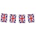 Produktbild Boland 11605 - Wimpelkette Union Jack, Länge 10 Meter, Großbritannien, Nationalflagge, Fahnenkette, Kunststoffgirlande, Hängedekoration, Fußball, Weltmeisterschaft, Mottoparty
