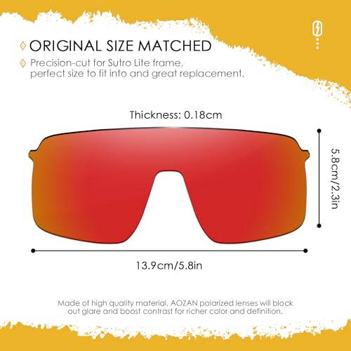 Image of ANSI Z87.1 Replacement Lenses For Oakley Sutro Lite OO9463 Sunglasses
