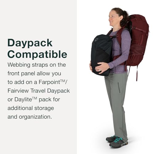 Image of Osprey Fairview Trek 50L Women's Travel Backpack, Night Jungle Blue