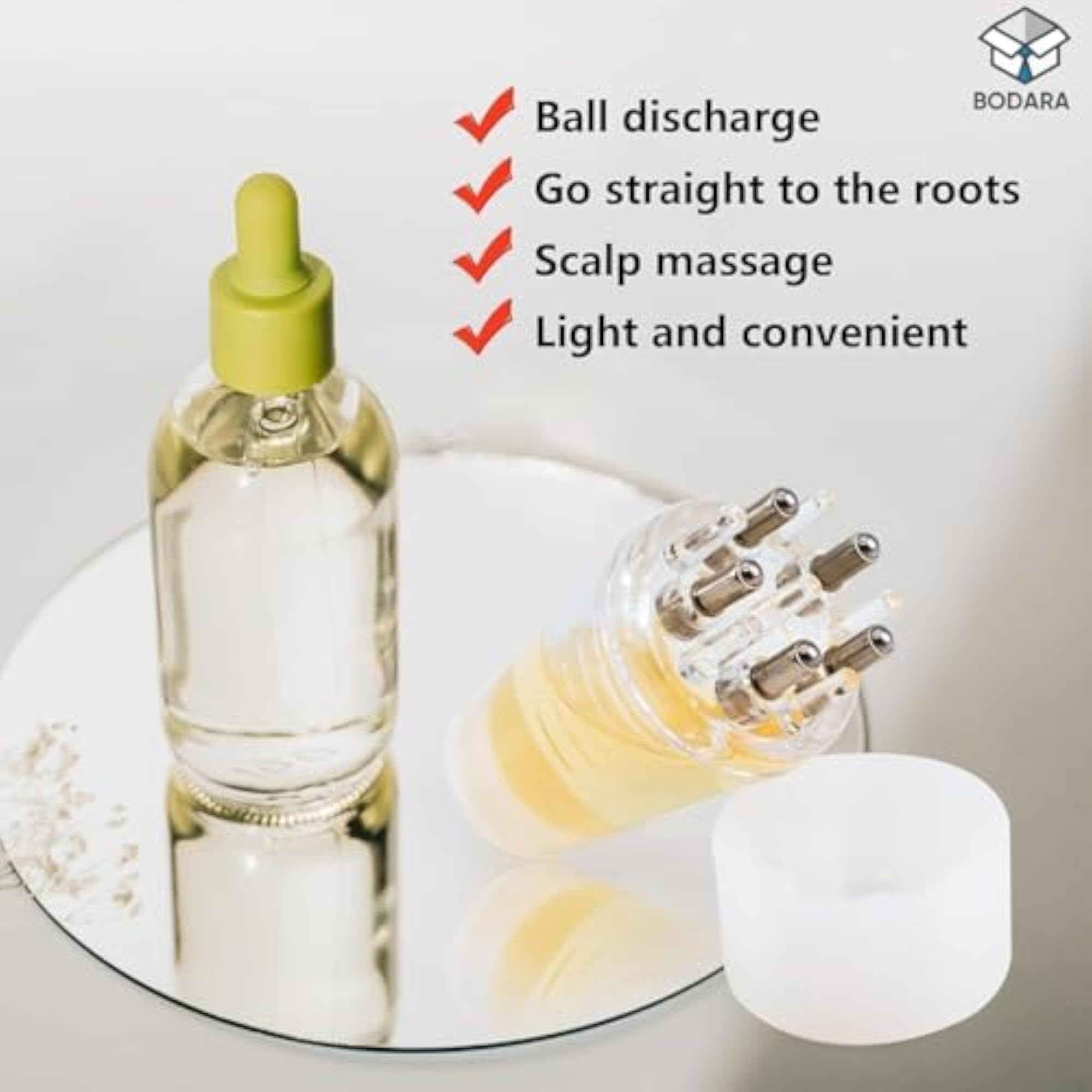 Hair Oil Applicator Comb Bottle 10ml, Scalp Oil Dispenser