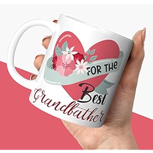 NH10 DESIGNS For The Best Grand Father Printed White Family Name Printed Mug For Grand Father Birthday Gift For Grand…