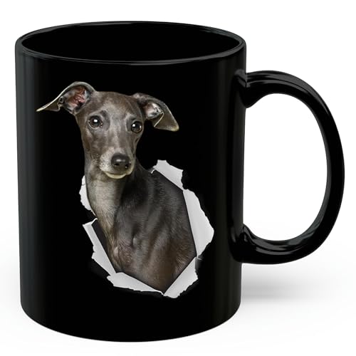 Funny Dark Blue Italian Greyhound Mom And Dad Gifts With Dog Look...