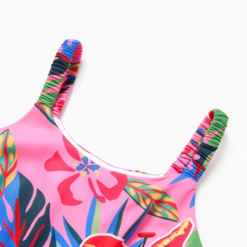 Image of PATPAT Girls Summer Dress Hawaiian Floral Beach Tropical Sundress 2-7 Years