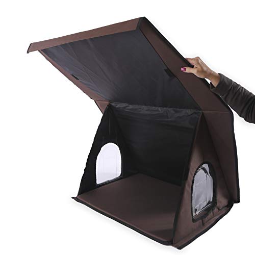 K&H Pet Products Outdoor Multi-Kitty A-Frame Chocolate 35 X 20.5 X 20 Inches Unheated