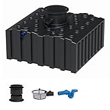 GreenLife Zisterne Flachtank 5000 Liter Standard inkl. Ausgleichsdom, Zisternendeckel, Regenwasserfilter und Überlaufsiphon - Regenwasserbehälter BZW. Regenwassertank unterirdisch für Regenwasser
