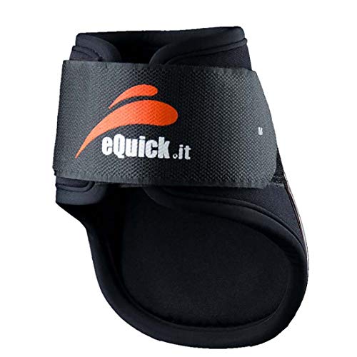 Protège-boulets arrière eQuick eShock Velcro noir en taille M