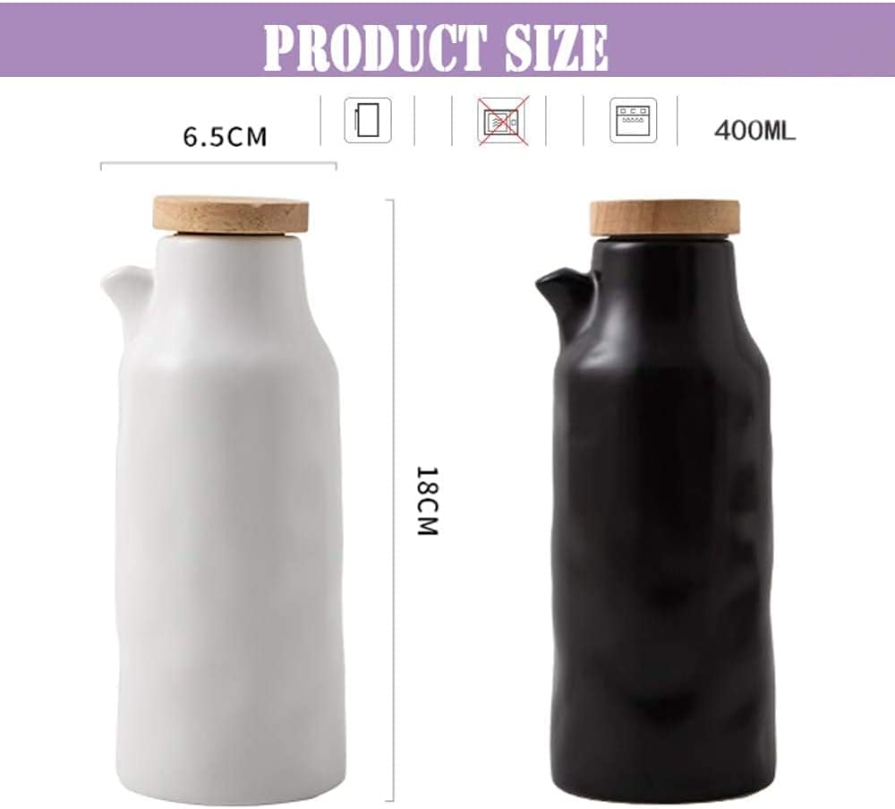 Ceramic Seasoning Dispenser Bottle Oil and Vinegar Cruet Olive Oil Bottle or Vinegar Bottle Drizzler Oil Dispenser Bottle Soy Sauce Bottle Jar Vinegar Olive Oil