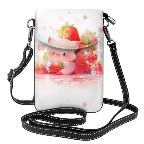Petit sac à main pour téléphone en cuir YYHWHJDE rose motif cochon pour femme tendance