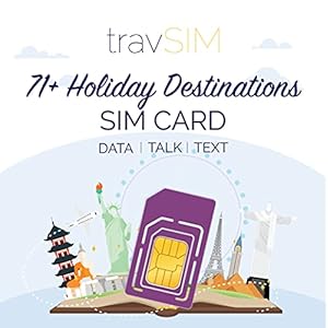 travSIM 71+ Vakantie Bestemmingen SIM Kaart (Three UK SIM-Kaart) voor 30 Dagen Geldig – 12GB 3G 4G LTE Mobiele Data…