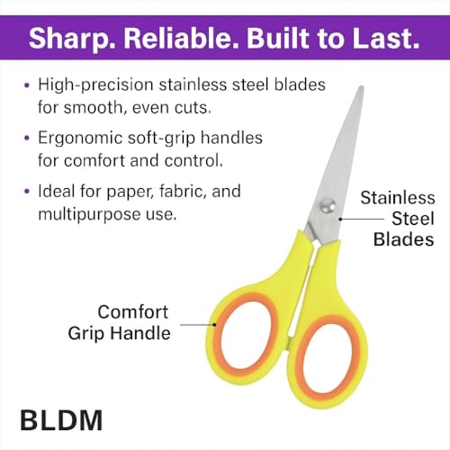 Image of Utility all Purpose Golden Scissors, Gold Kitchen Shears or Ribbon Cutting - Household Stainless Steel Golden Scissors - Multi-Purpose Stainless Steel Sharp Blades (Mixed Combo)