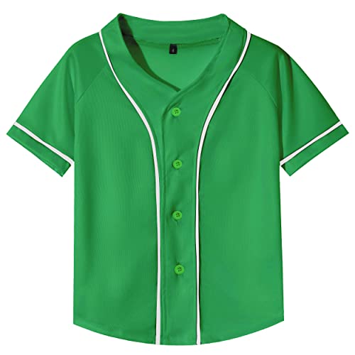 Image of Yuji Itadori Kids Baseball Jersey Button Boys Short Sleeve T-Shirts Hip Hop Fashion Casual Sports Solid Color Shirt