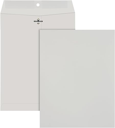 Quality Park, Sobres con cierre, engomados, gris ejecutivo, 10 x 13, 100 por caja (38597)