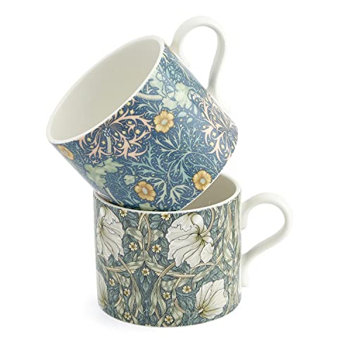 Spode x Morris & Co Set of 2 Coffee Mugs, Stylish and Durable, Perfect for Tea or Coffee Seaweed Design - Image 2
