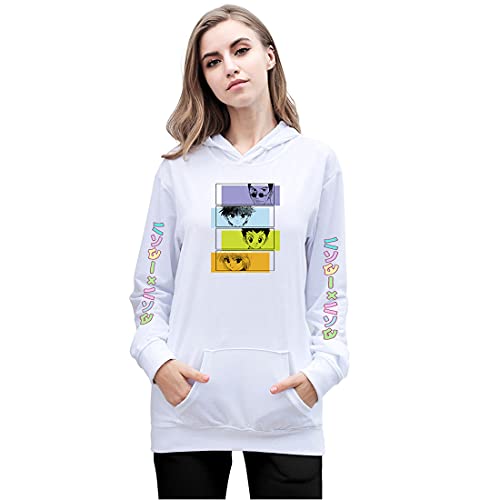 cshsb Hunter x Hunter Sweats à Capuche Manga pour Filles Femme Enfant Pull Hisoka Killua Kurapika Gon Cosplay Sweatshirt Hoodies Jacket Manteau avec Poche Kangourou,A,XXS-XS