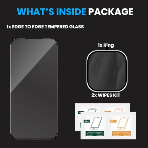 Image of FIRST MART Tempered Glass for Xiaomi 17T 5G with Silver Camera Ring Guard & Installation Kit | HD Clear Edge-to-Edge Screen Protector, Scratch Resistant, Case-Friendly | Pack of 1