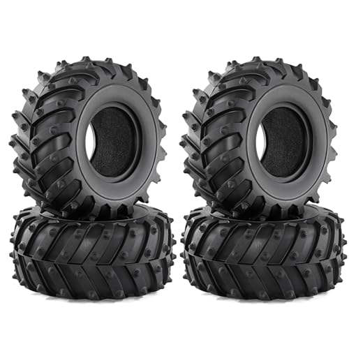 Pneus caoutchouc haute adhérence 2 pouces pour Axial SCX10 et TRX4 - Idéal pour le franchissement