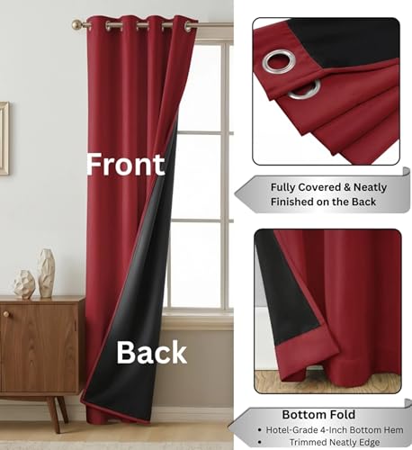 Image of Galaxy Home Decor Polyester Solid Curtain, Window - 5 Feet, Maroon, Pack of 1