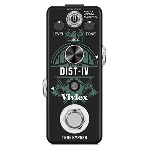 Vivlex Classic Distortion Guitar Effects Pedal Mini Analog Ultra Distortion Pedal for Electric Guitar True Bypass LEF-301D Cover