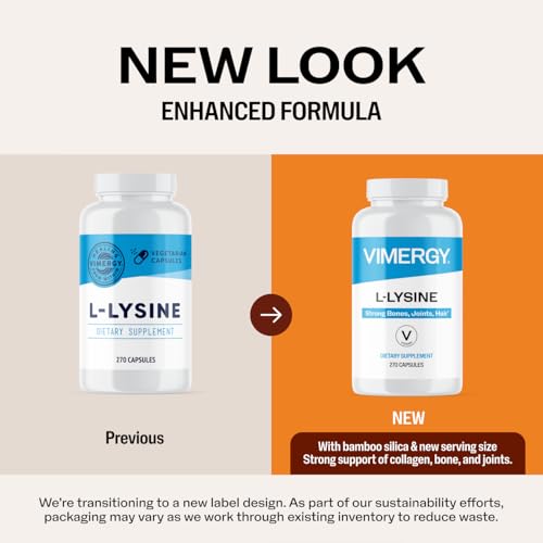 Image of Vimergy L-Lysine, Vegan, Kosher, Non-GMO, 270 Capsules, 67 Servings