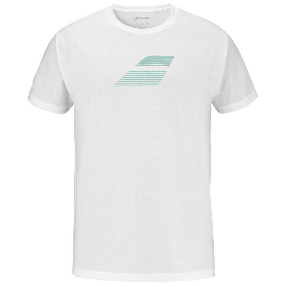 Babolat Exercise Big Flag tee Hombres Camiseta De Manga Corta Blanco